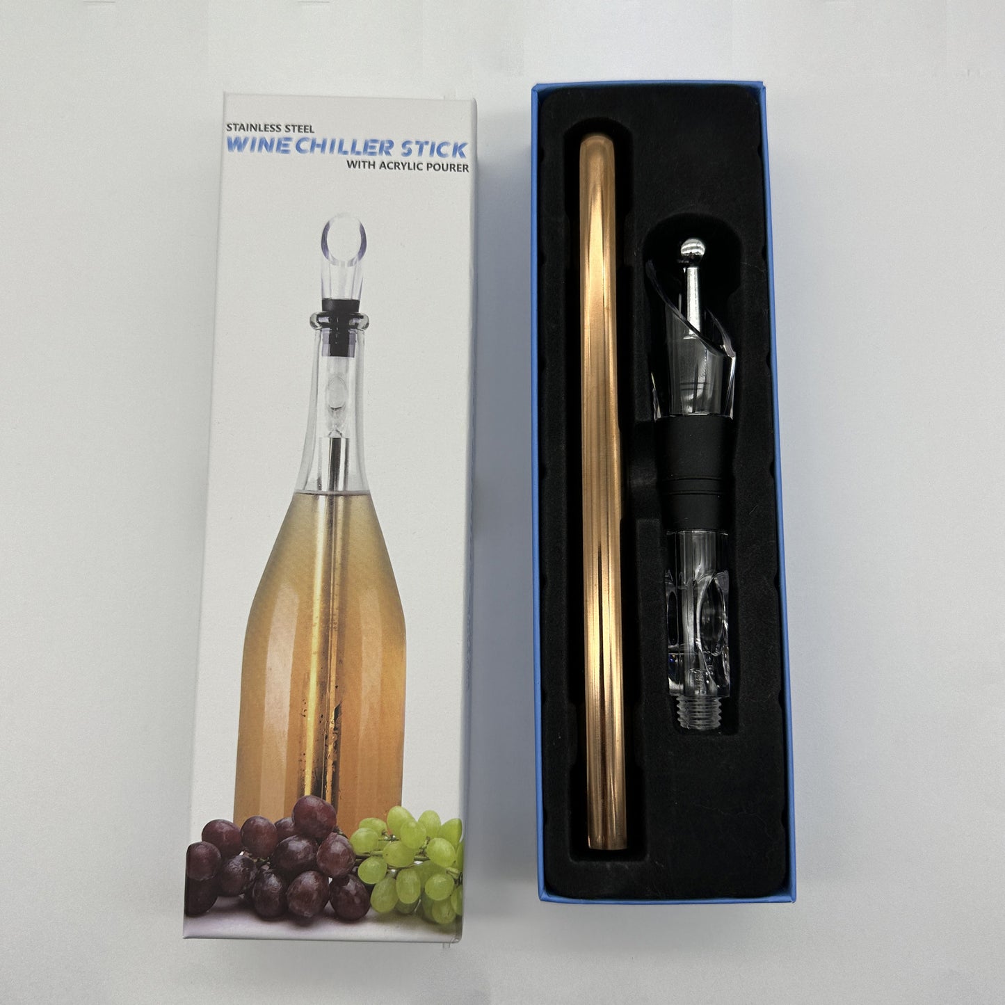 CCC - Wine Bottle Cooler Stick, Stainless Steel Wine Chilling Rod