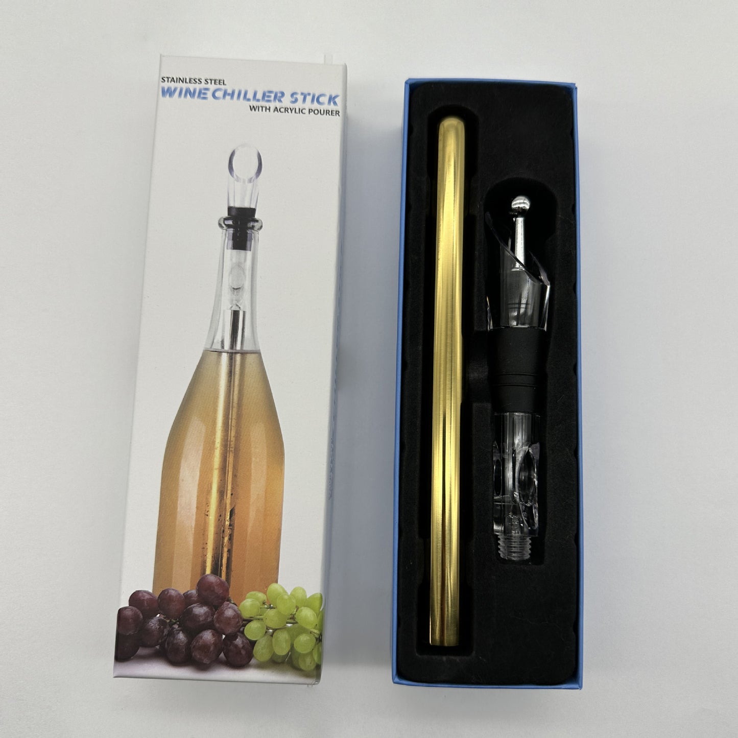 CCC - Wine Bottle Cooler Stick, Stainless Steel Wine Chilling Rod