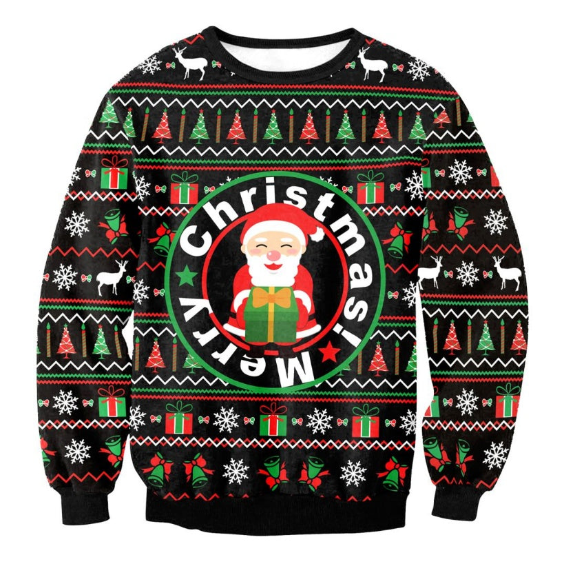 Z4 Holiday Ugly Christmas Sweater Vacation Santa Elf Funny Womens Men Sweaters - Winter Clothing