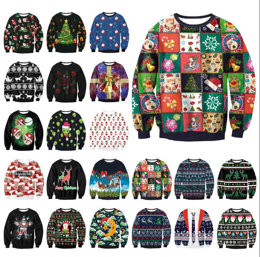 Z4 Holiday Ugly Christmas Sweater Vacation Santa Elf Funny Womens Men Sweaters - Winter Clothing