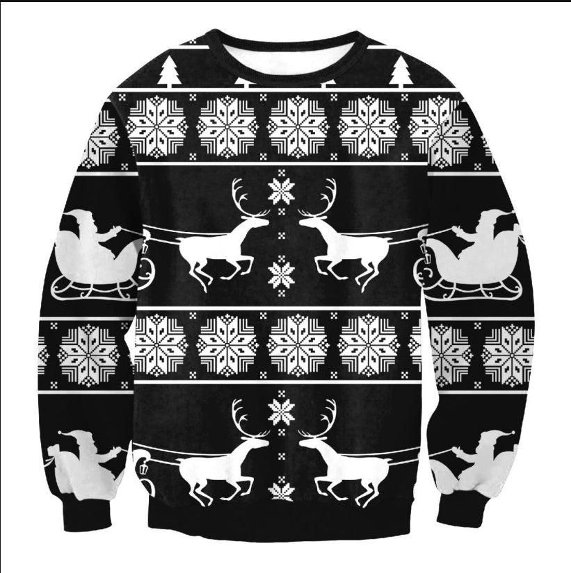 Z4 Holiday Ugly Christmas Sweater Vacation Santa Elf Funny Womens Men Sweaters - Winter Clothing