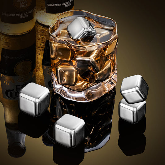 Stainless steel ice cubes fast frozen ice metal ice coffee beverage Whiskey wine wine creative supplies